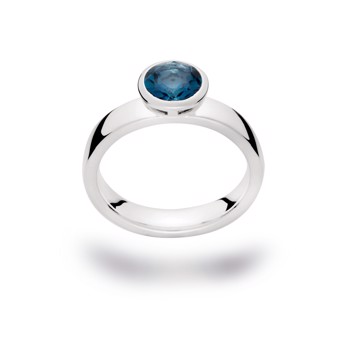 925/- Ring blank, Topaz London Blue 1.62ct, von Bastian Inverun