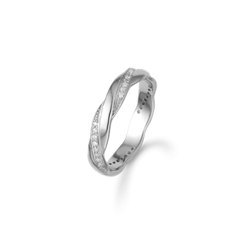 RHOD. SØLV RING M/SY.ZIRCONIA, von Aagaard