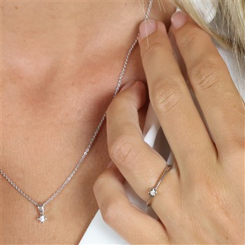 MARY Ring sølv LG DIAM 0,05CT W/VS, von Aagaard