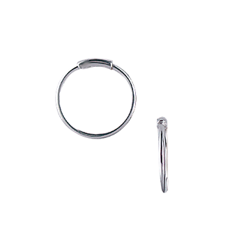 RHOD. SØLV CREOL 17,5MM, TRÅD 1MM VRID, von Aagaard