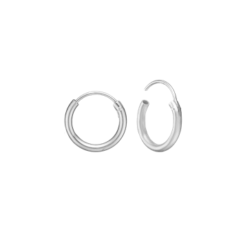 RHOD. SØLV CREOL 14MM, TRÅD 2 MM M/VIPPE, von Aagaard