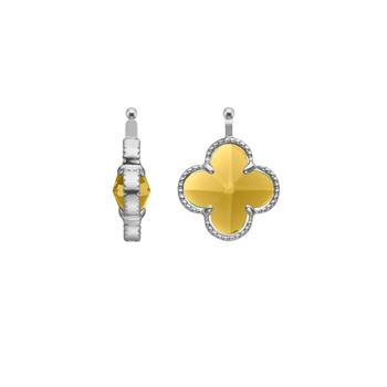 Glas facet kløver m/rh sølv, von Heinzendorff