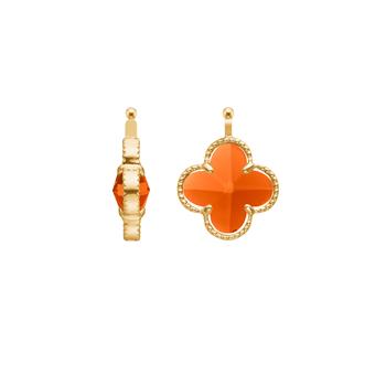 Glas facet kløver m/fg sølv, von Heinzendorff