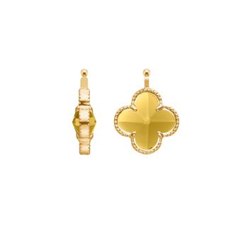 Glas facet kløver m/fg sølv, von Heinzendorff