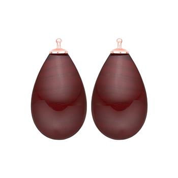 Bøhmisk kvartsglas dråbe farve84 m/rfg sølv - par, von Heinzendorff