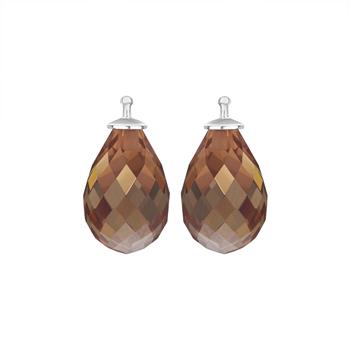 Glas facetteret farve71 m/rh sølv - par , von Heinzendorff