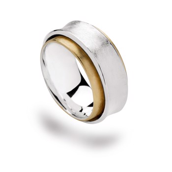 925/- Ring, teilweise fg gebürstet, von Bastian Inverun