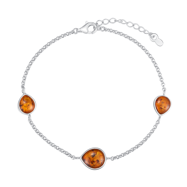 Sølv armbånd med rav, von Støvring Design