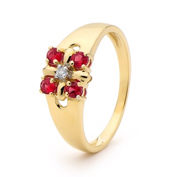 Ring with ruby, from Bee