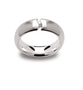 925/- Ringmatte, Durchm. 0,03 CT W-SI, von Bastian Inverun