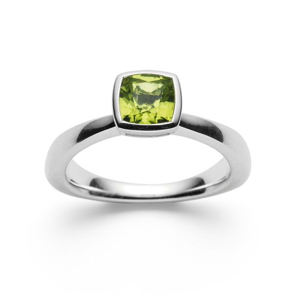 925/- ring blank, peridot 1,03ct, von Bastian Inverun