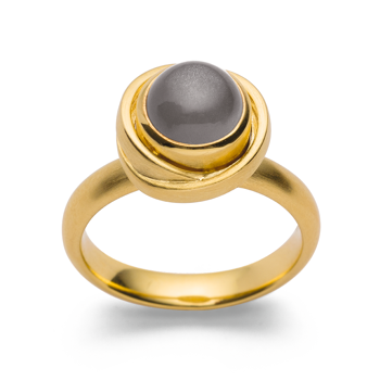 925/- Ring, mat fg, månesten 2,31ct, von Bastian Inverun