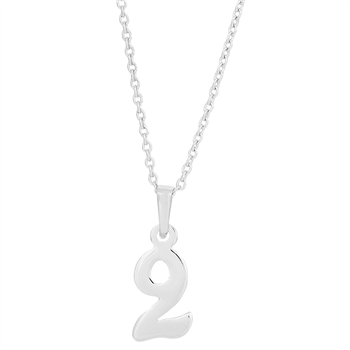 SIERSBØL sølv rhod. vedhæng 2  inkl. kæde, von Siersbøl