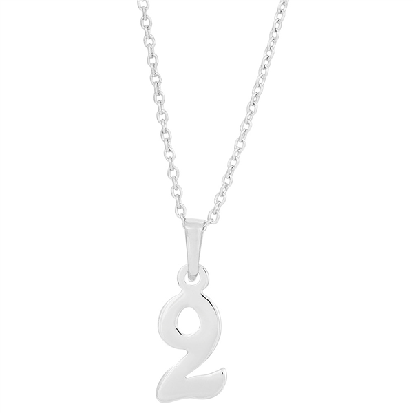 SIERSBØL sølv rhod. vedhæng 2  inkl. kæde, von Siersbøl