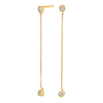 14kt. guldørehænger m/dia. 0.02ct W/SI, von Siersbøl