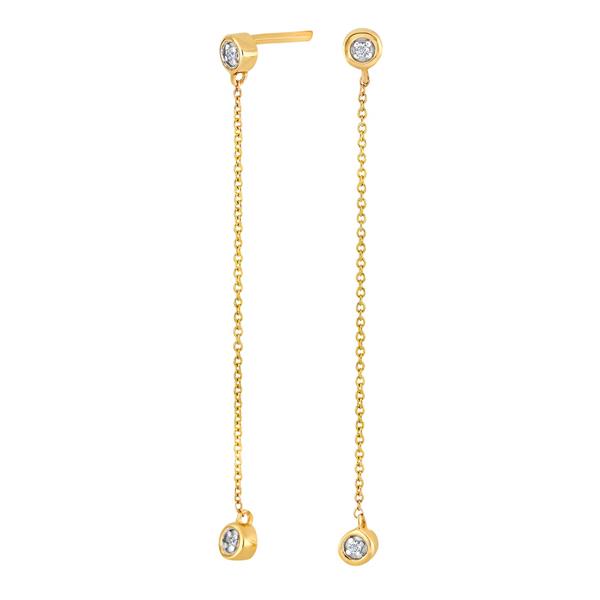 14kt. guldørehænger m/dia. 0.02ct W/SI, von Siersbøl