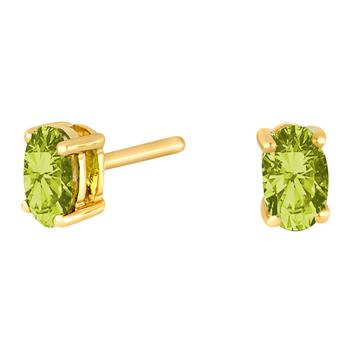 14kt. guldørestikker m/peridot, von Siersbøl