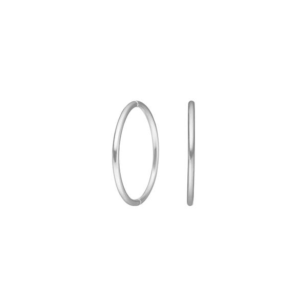 Rhod. sølv creol 18 mm udvendigt, von Siersbøl