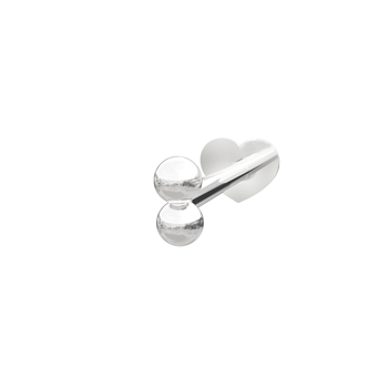 Rhd. sølv Labret-piercing 2*2mm kugler PIERCE52 1s, von Nordahl