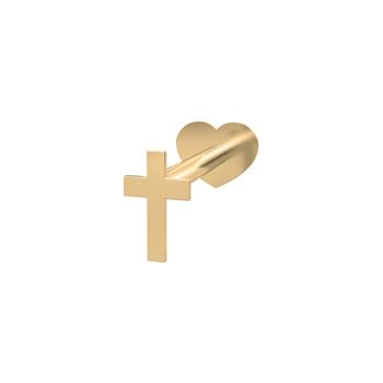 14kt. Labret-piercing kors PIERCE52 1stk, von Nordahl