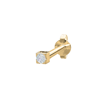 14kt. guldørestik m/1 dia 0,004ct 1,5mm PIERCE52 1, von Nordahl