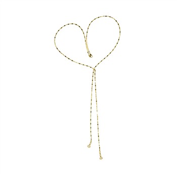 Filigrane 14kt Halskette in Herzform mit zwei Enden, Perlenanhänger, 40cm, von San - Links of Joy.