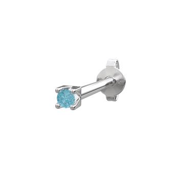 Rhod. sølvørestik m/London topaz farve cz PIERCE52, von Nordahl