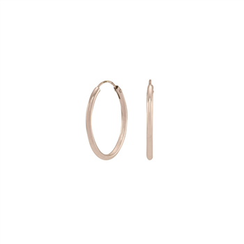 Rosa forgyldt sølv creol 20mm HOOPS52, von Nordahl