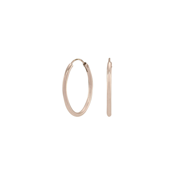 Rosa forgyldt sølv creol 20mm HOOPS52, von Nordahl