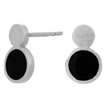 Rhd. Silber-Ohrringe BLACK52 11mm, von Nordahl