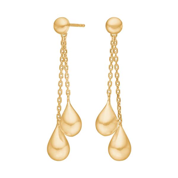 Forgyldt sølv ørehængere DROPS52, von Nordahl
