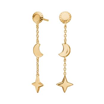 Forgyldt sølv ørehængere UNIVERSE52, von Nordahl