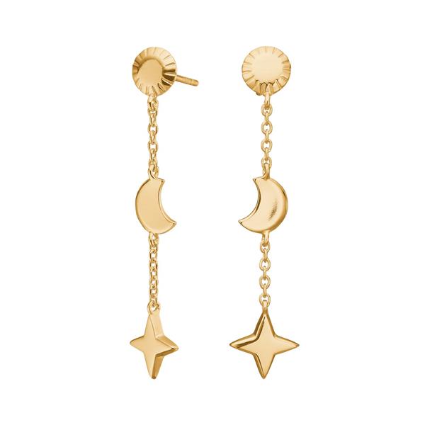 Forgyldt sølv ørehængere UNIVERSE52, von Nordahl