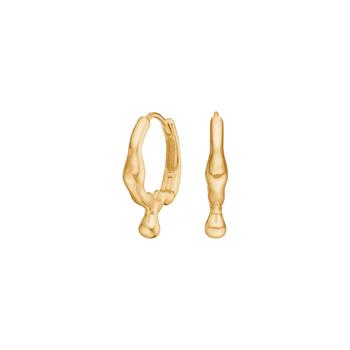 Forgyldt sølv creoler FLUID52, von Nordahl