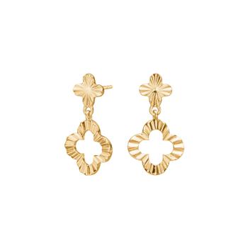Forgyldt sølv ørehængere CLOVERA52, von Nordahl