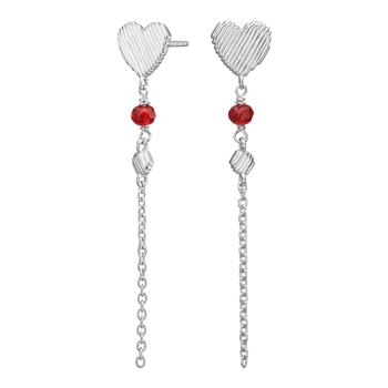 Rhd. sølv ørehængere hjerte BRODERIE52, von Nordahl