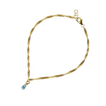 18kt armbånd med Facetteret Topas 20+1cm, von San - Links of Joy