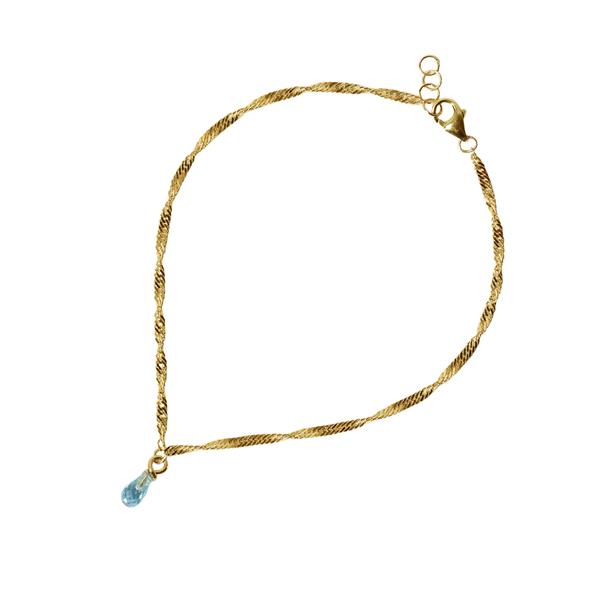 18kt armbånd med Facetteret Topas 19+1cm, von San - Links of Joy