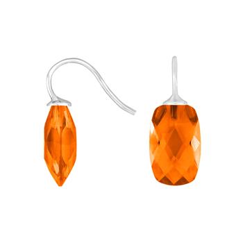 Rhod. sølvøreh. m/glas facetteret farve68, von Heinzendorff