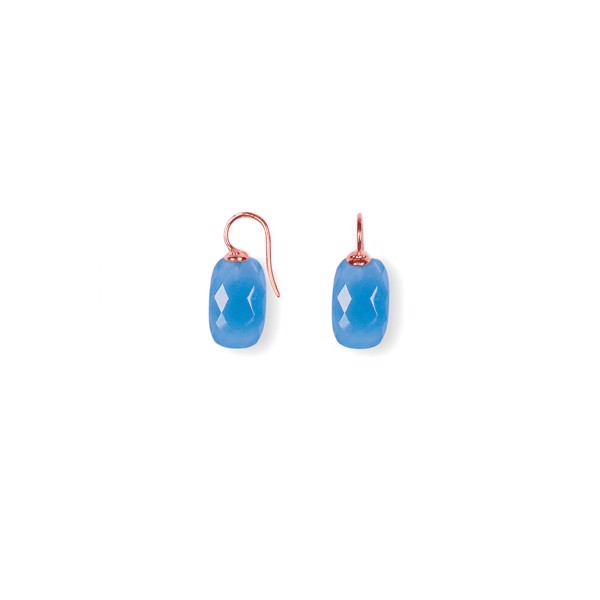 Ohrring aus Rosensilber mit Quarzglas facettiert Farbe 39, von Heinzendorff