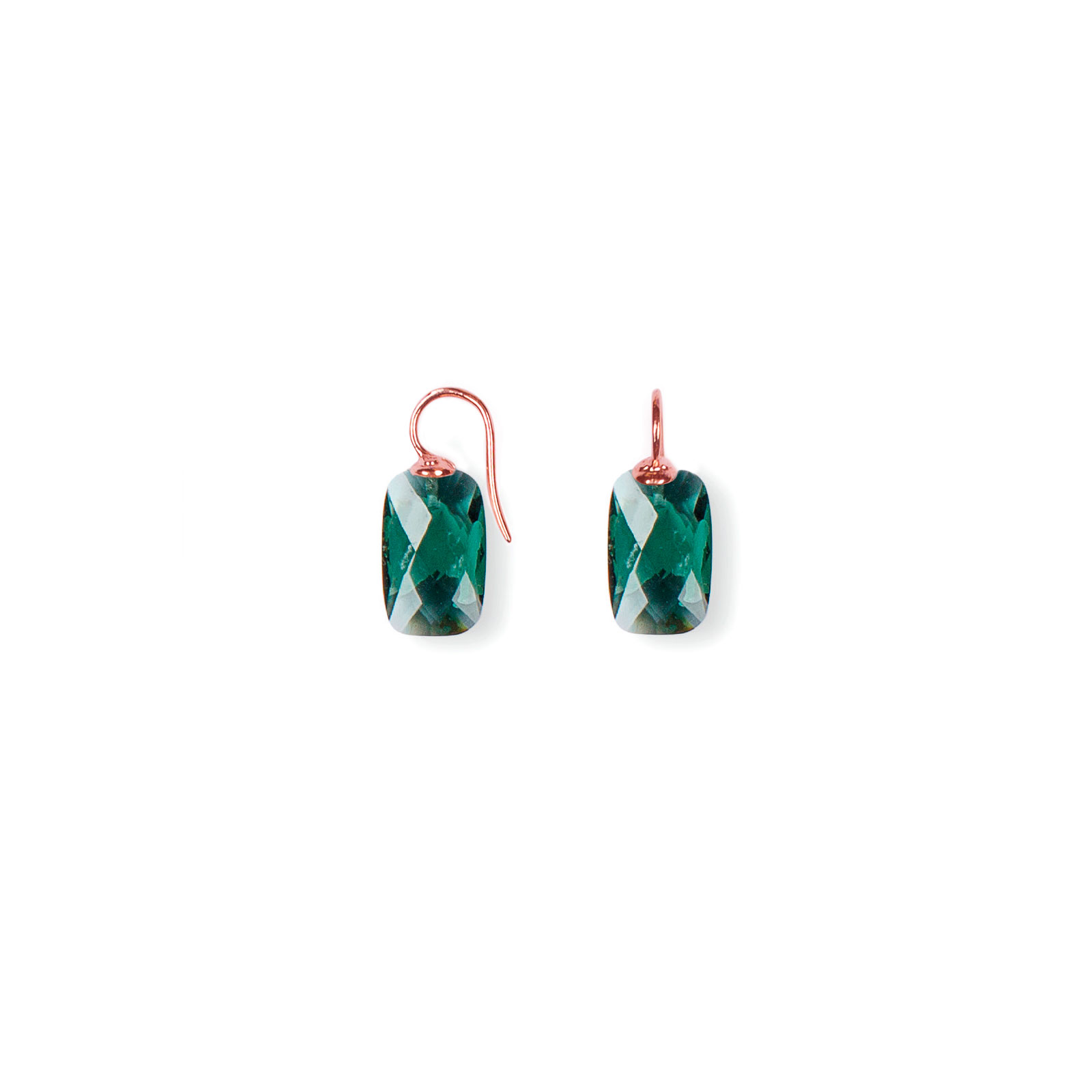 Roseforg Silberohrring mit Quarzglas facettiert color53, von Heinzendorff