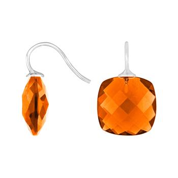 Rhod. sølvøreh. m/glas facetteret farve68, von Heinzendorff