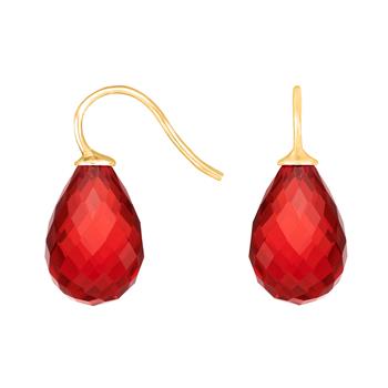 Forg. sølvøreh. m/glas facetteret farve20, von Heinzendorff