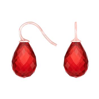 Rosaforg. sølvøreh. m/glas facetteret farve20, von Heinzendorff