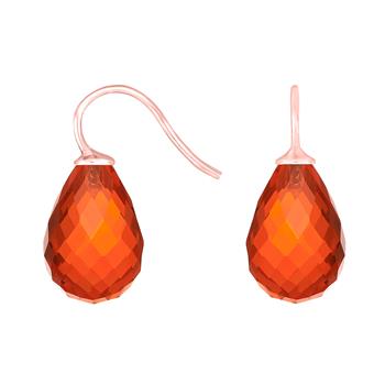 Rosaforg. sølvøreh. m/glas facetteret farve68, von Heinzendorff