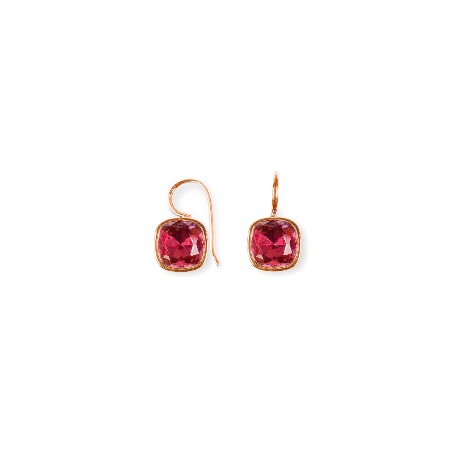 Rosafor Silberohrring mit Quarzglas facettiert color14, von Heinzendorff