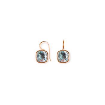 Rosafor Silberohrring mit Quarzglas facettiert color35, von Heinzendorff