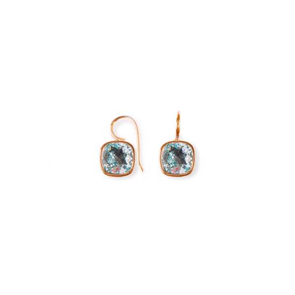 Rosafor Silberohrring mit Quarzglas facettiert color35, von Heinzendorff