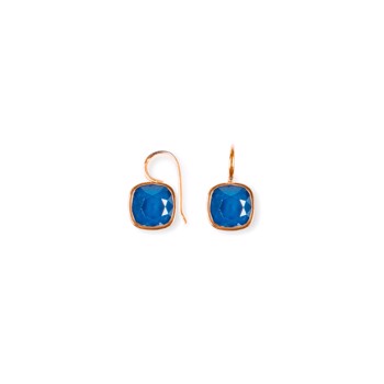 Rosafor Silberohrring mit Quarzglas facettiert color39, von Heinzendorff