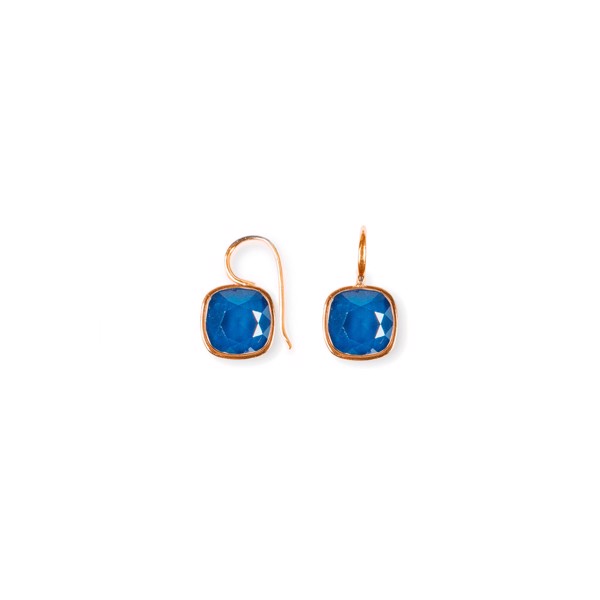 Rosafor Silberohrring mit Quarzglas facettiert color39, von Heinzendorff